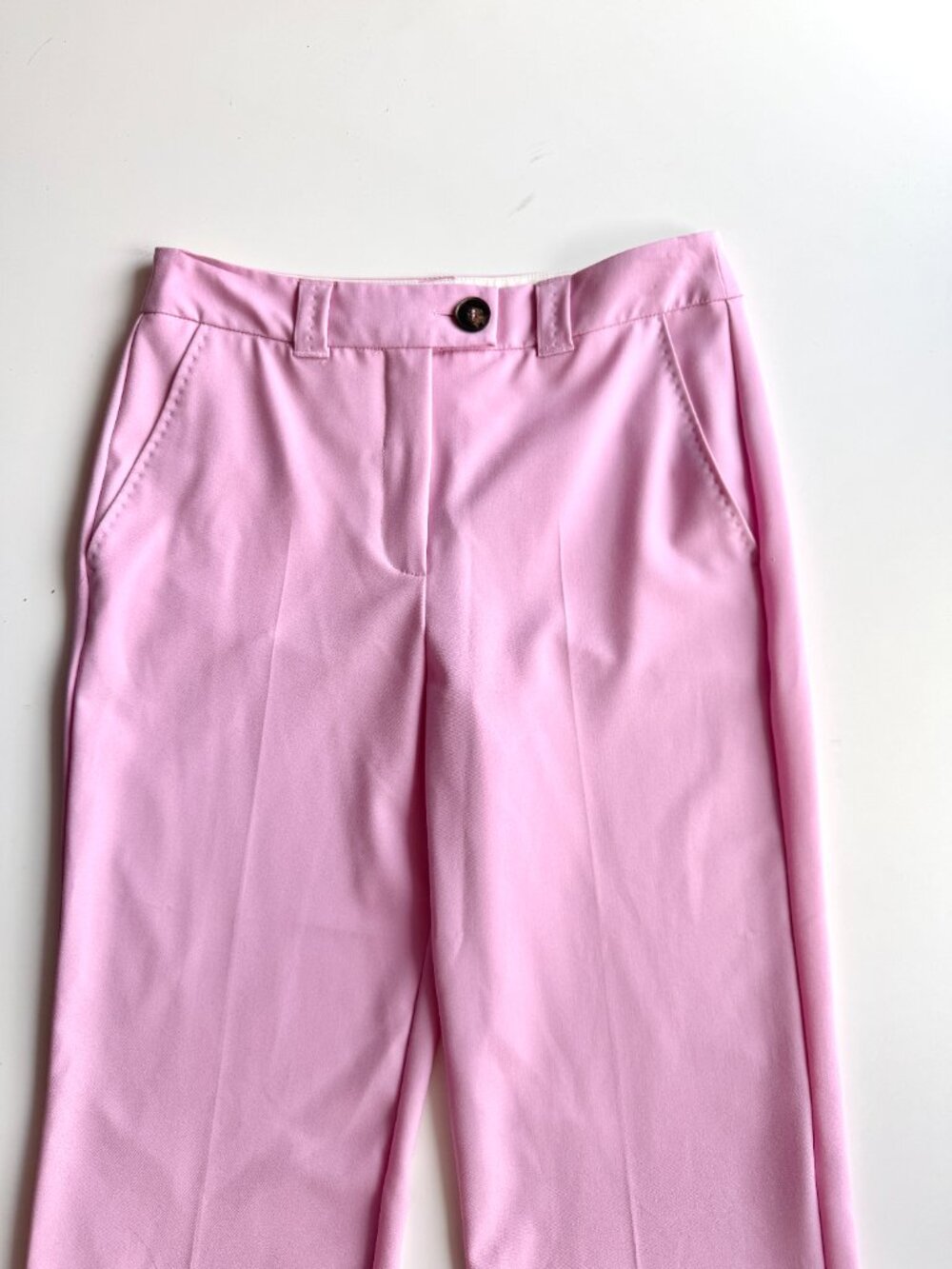 MARELLA Nilla Light Pink Cuffed Cropped Straight Leg Trouser Pants, Size 6 - Picture 6 of 15